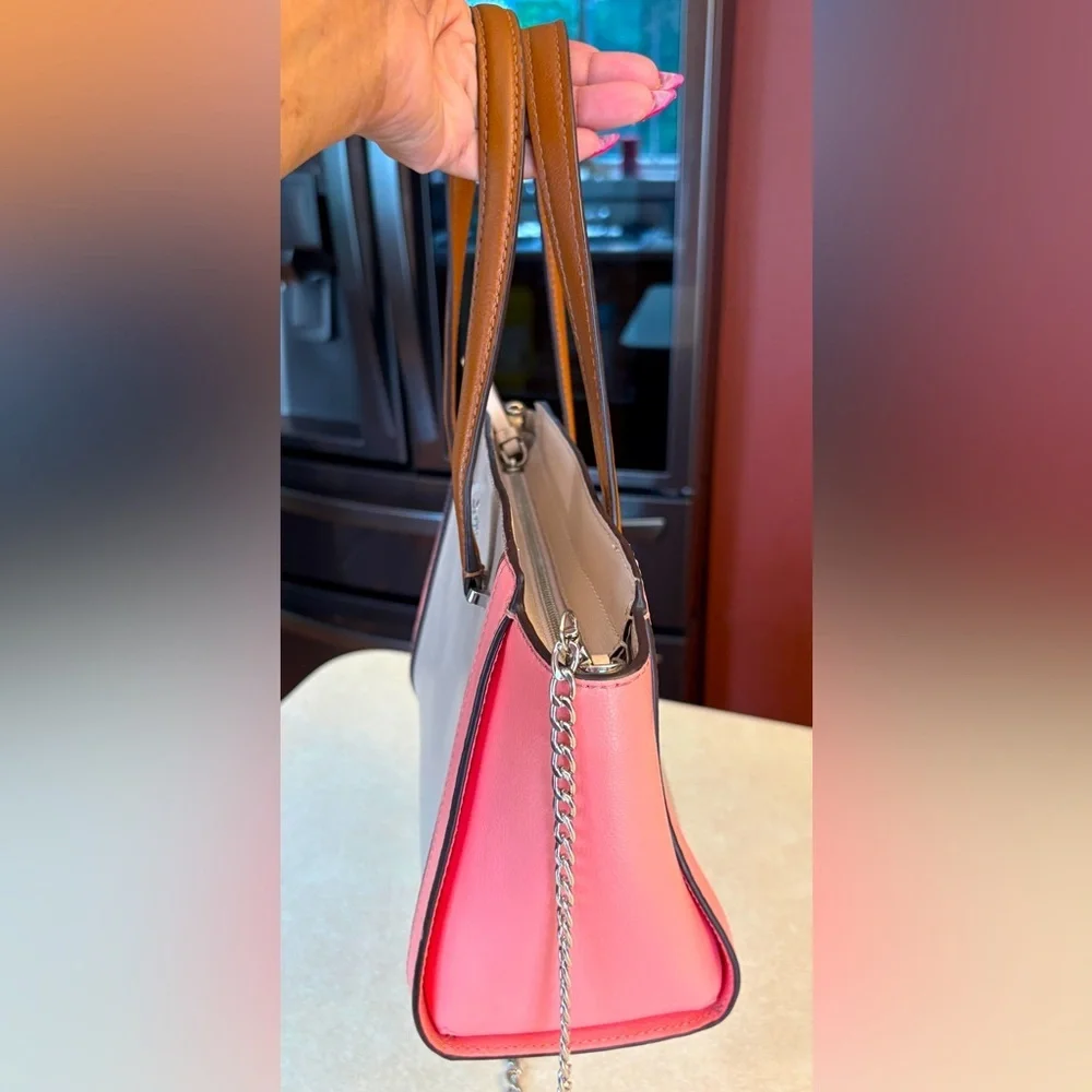 KATE SPADE Pink & Gray 2Way New York Tote Bag, NWOT